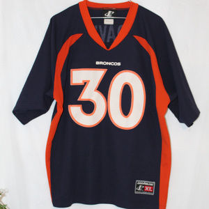 Denver Broncos 30 Davis Jersey XL Logo Athletics
